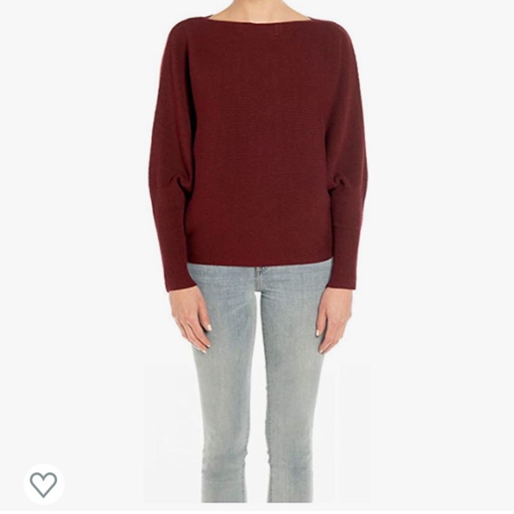 Joan Vass dolman sleeve sweater Burgundy